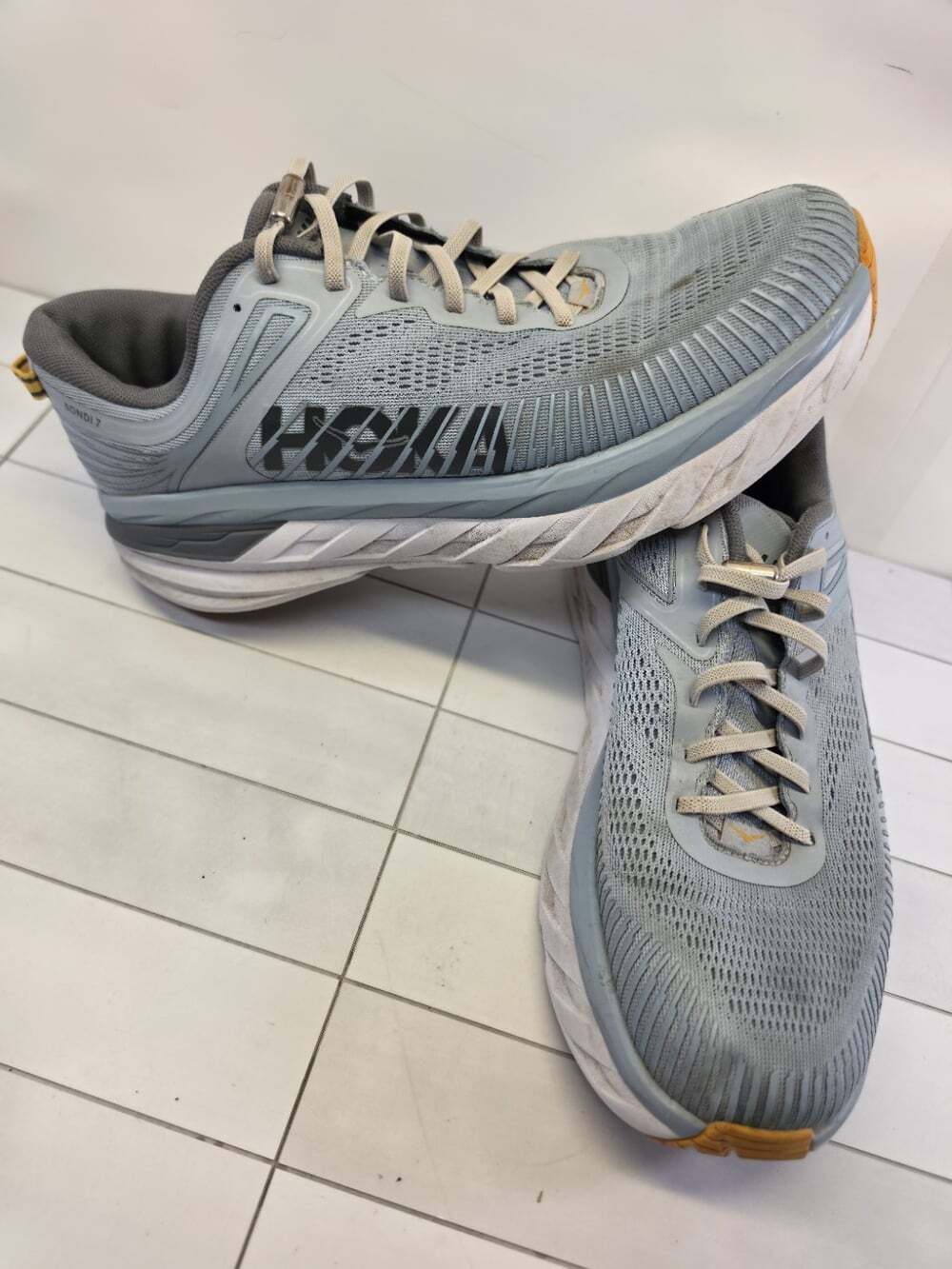Hoka One One Bondi 7 Men's Running Shoes Blue Athletic Sneakers Size 10.5 M